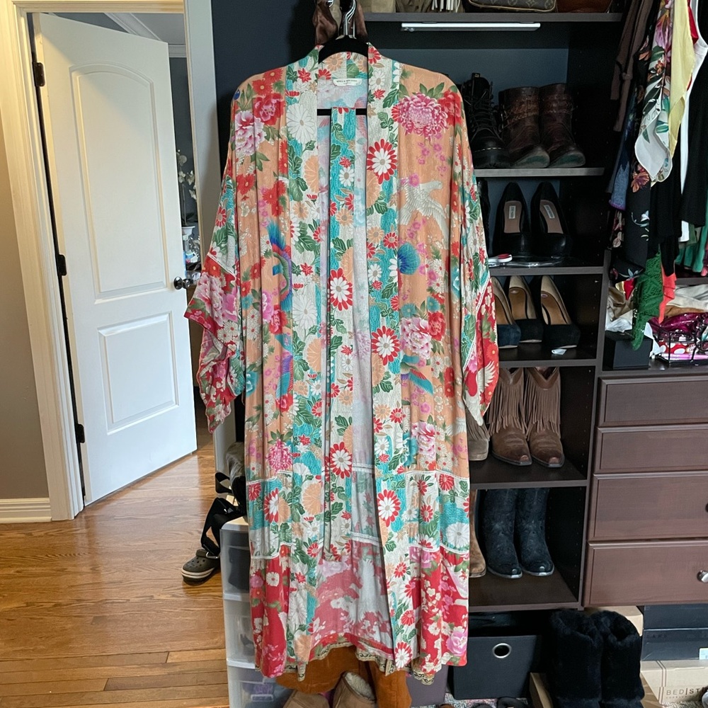 Spell & the Gypsy Delilah Long Maxi Kimono Robe O/S